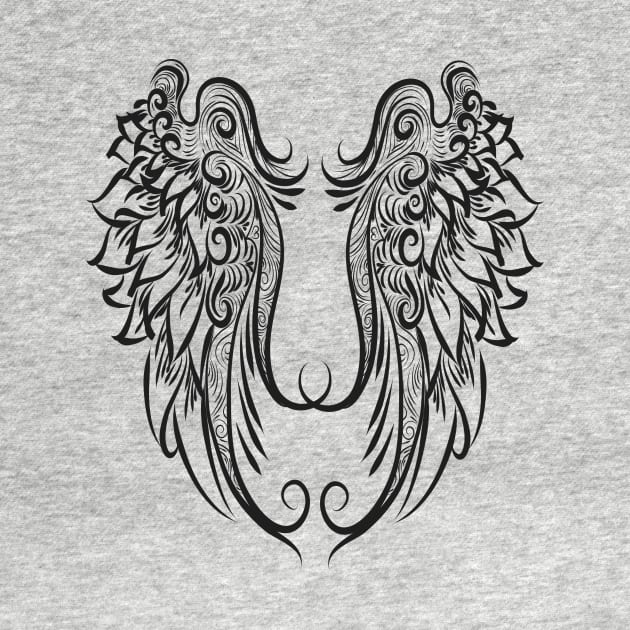 Angel Wings - Back Print by Toni Tees